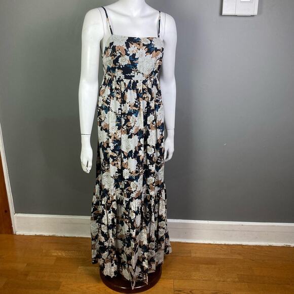 Abercrombie & Fitch Maxi dress XS Babydoll floral cottagecore strappy cotton - Picture 7 of 16